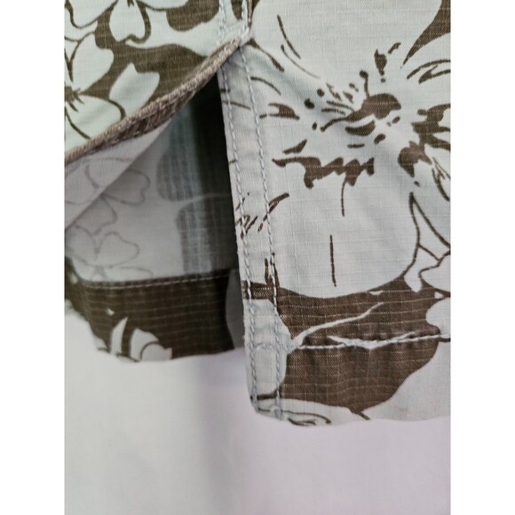 Eddie Bauer Womens A Line Skirt Size 10P Floral Short Zip Pockets - Picture 5 of 9